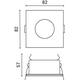 corp spot led patrat aluminiu gu10 alb ip65 1