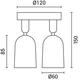corp spot led plastic alb 2 gu10 ip20 1