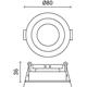 corp spot led aluminiu rotund corp alb reflector alb gu10 ip20 1