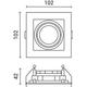 corp spot led plastic patrat alb gu10 ip20 1