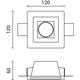 corp spot led incastrat gips patrat gu10 1