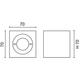corp spot led aplicat patrat gips gu10 1