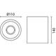 corp spot led aplicat rotund gips gu10 1