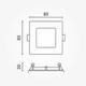 spot led 3w patrat incastrat 4500k driver inclus 2
