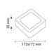 aplica led patrata 12w 950lm cct 1