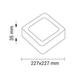aplica led patrata 18w 1450lm cct 1