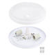 aplica led de exterior alba cu senzor pir si 2 socluri e27 2