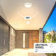 aplica led de exterior alb 20w 2000lm cct cri 80 ip65 senzor cu microunde 6
