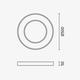 plafoniera led rotunda 36w 2700lm 4500k negru 2
