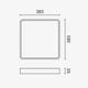 plafoniera led patrata 30w 2250lm 3000k alb 2