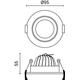 spot led 8w rotund cob orientabil 6000k inox 2