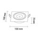 spot led 8w patrat cob orientabil 4500k inox 3