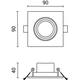 spot led 7w patrat cob orientabil 525lm 4500k 3