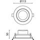 spot led 10w rotund cob orientabil 750lm 6000k 3