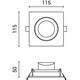 spot led 10w patrat cob orientabil 750lm 2700k 3