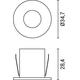 spot led rotund 1w alb 220v 60lm 3000k 2