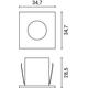 spot led patrat 1w alb 220v 60lm 3000k 2