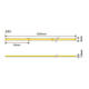 banda led 5mm cob 24v 320 led m 10w m ra 80 3000k ip20 2