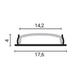 profil aluminiu flexibil si pliabil banda led gri 4mm l 2m 2