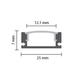 profil aluminiu banda led corp negru dispersor alb l 2m integrat 1
