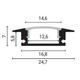 profil aluminiu banda led corp alb dispersor alb l 2m 1