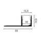 profil aluminiu banda led gri l 2m 1