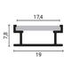 profil aluminiu banda led gri l 2m 1