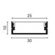 profil aluminiu banda led corp negru dispersor alb l 2m 30x10mm 1
