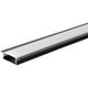profil aluminiu banda led corp negru dispersor alb l 2m 41x10mm