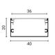 profil aluminiu banda led corp argintiu dispersor alb l 2m 40x20mm 1
