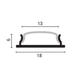 profil aluminiu banda led corp argintiu dispersor alb l 2m 18x06mm 1