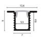 profil aluminiu banda led 5mm gri l 2m 124x9mm aplicat 1