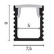 profil aluminiu banda led 5mm gri l 2m 78x9mm incastrat 1