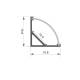 profil aluminiu unghi banda led corp gri dispersor alb l 2m 16x16x105mm 1