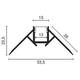 profil aluminiu banda led corp gri dispersor alb l 2m 53x25mm 2