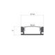 profil aluminiu banda led negru dispersor alb l 2m 174x7x124mm 1