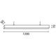 corp de iluminat suspendat liniar led 40w alb 4000k interconectabil 2