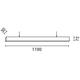 corp iluminat led liniar sus jos non conectabil 50w alb 4000k 3