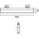 proiector liniar led pe sina cu 4 contacte 30w ac200 240v negru 4000k 2