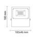 proiector led smd de 20w 80lm w unghi de 150 4500k ip66 2
