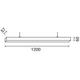 corp de iluminat suspendat liniar led 40w corp negru 4000k 5