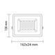 proiector led 20w negru epistar 150 ip65 6000k 70cm cablu 2