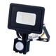 proiector led smd 10w cu senzor negru ip65 120 2700k 800lm cu cablu de 70cm