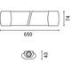 lampa led 18w liniara 65cm 1500lm 6000k fara flicker 3
