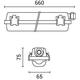 lampa completa cu tub led t8 1 60cm 1 9w ip65 6000k 4