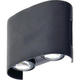 aplica led de fatada 4w ip65 340lm corp negru 3000k aluminiu