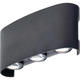 aplica led de fatada 6w ip65 570lm corp negru 3000k aluminiu