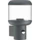aplica de perete aluminiu transparent e27 soclu ip54 senzor pir