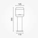 lampa pentru gazon aluminiu transparent e27 soclu ip54 1