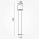 lampa pentru gazon aluminiu transparent e27 soclu ip54 1